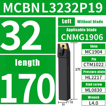 3038-CNC lathe tool bar 75 degree external cylindrical tool bar MCBNR/L lathe