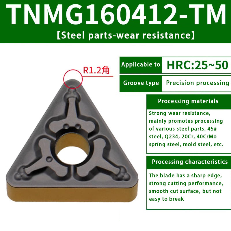 120-TNMG160404R/L-VF/S Steel Parts Fine Turning Triangular Grooving Knife Shandong Denso Pricision Tools Co.,Ltd.