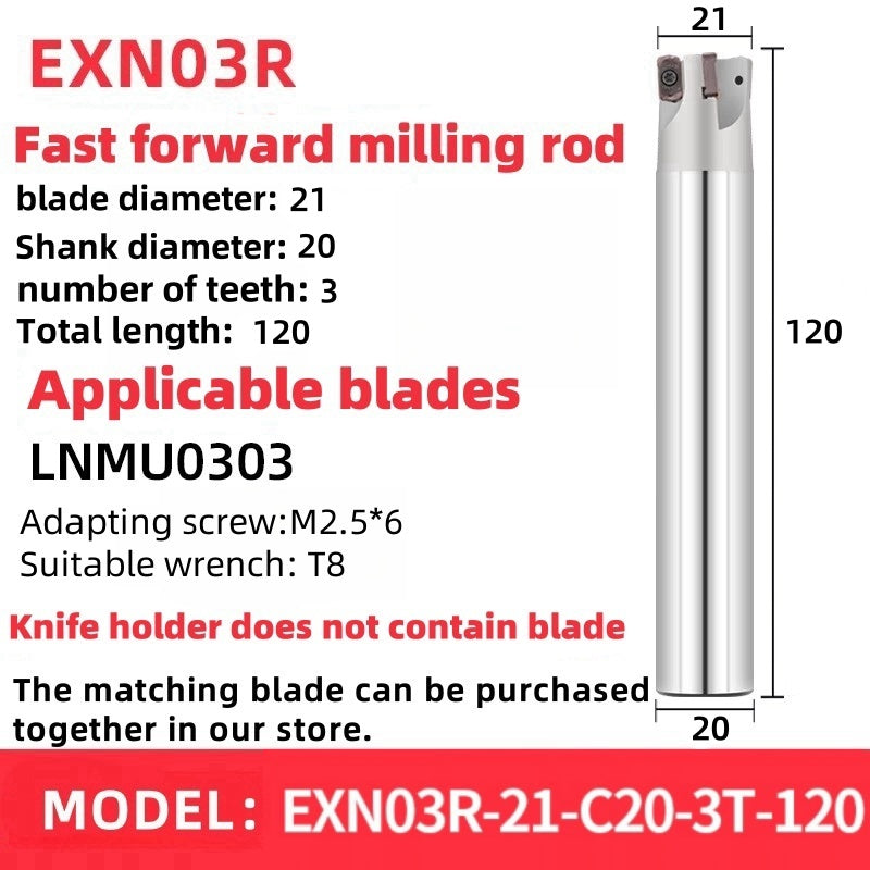 4001-EXN03R CNC milling cutter shaft roughing fast feed to milling cutter shaft machining center double-sided milling cutter LNMU0303