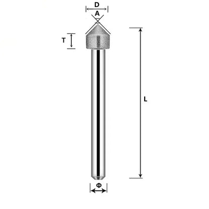 PCD tools China produces CNC tools Save 90% of costs Customizable 60° 90° Cylinder Long-Life Diamond  Grinding Bits for Metals Shandong Denso Pricision Tools Co.,Ltd.