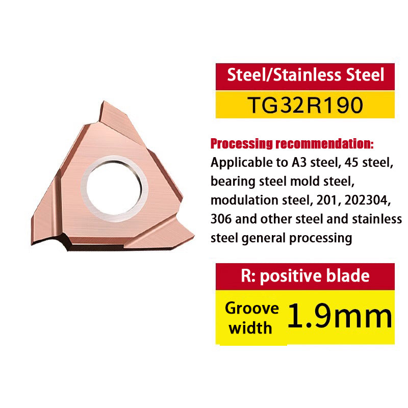 108-CNC arc three-head vertical grooving blade head TGF32R/L blade grain Shandong Denso Pricision Tools Co.,Ltd.