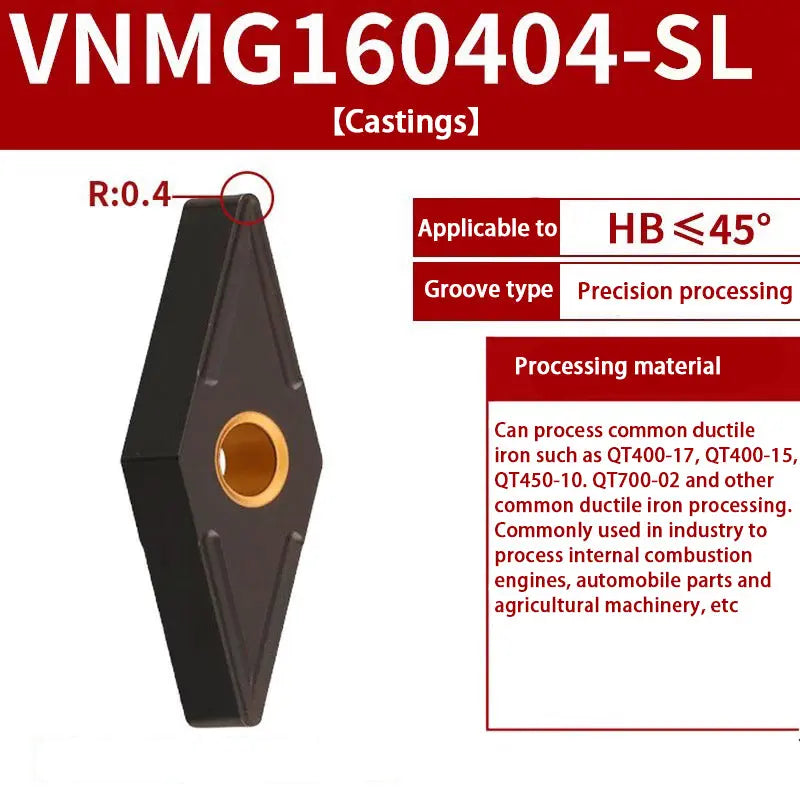 VNMG160408/08 Turning inserts Turning slotting diamond turning tools Shandong Denso Pricision Tools Co.,Ltd.