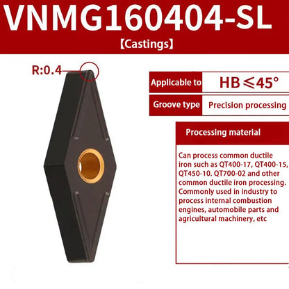 VNMG160408/08 Turning inserts Turning slotting diamond turning tools Shandong Denso Pricision Tools Co.,Ltd.