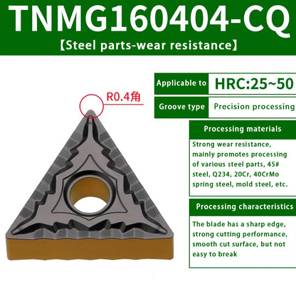 120-TNMG160404R/L-VF/S Steel Parts Fine Turning Triangular Grooving Knife Shandong Denso Pricision Tools Co.,Ltd.