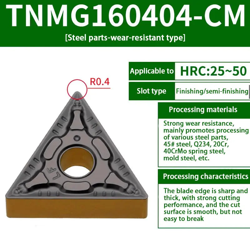 TNMG160404/08 triangle alloy cutter head Shandong Denso Pricision Tools Co.,Ltd.