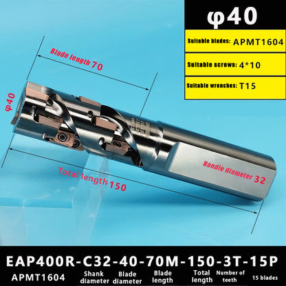 3010-Corn milling cutter spiral roughing right angle corn end milling cutter bar