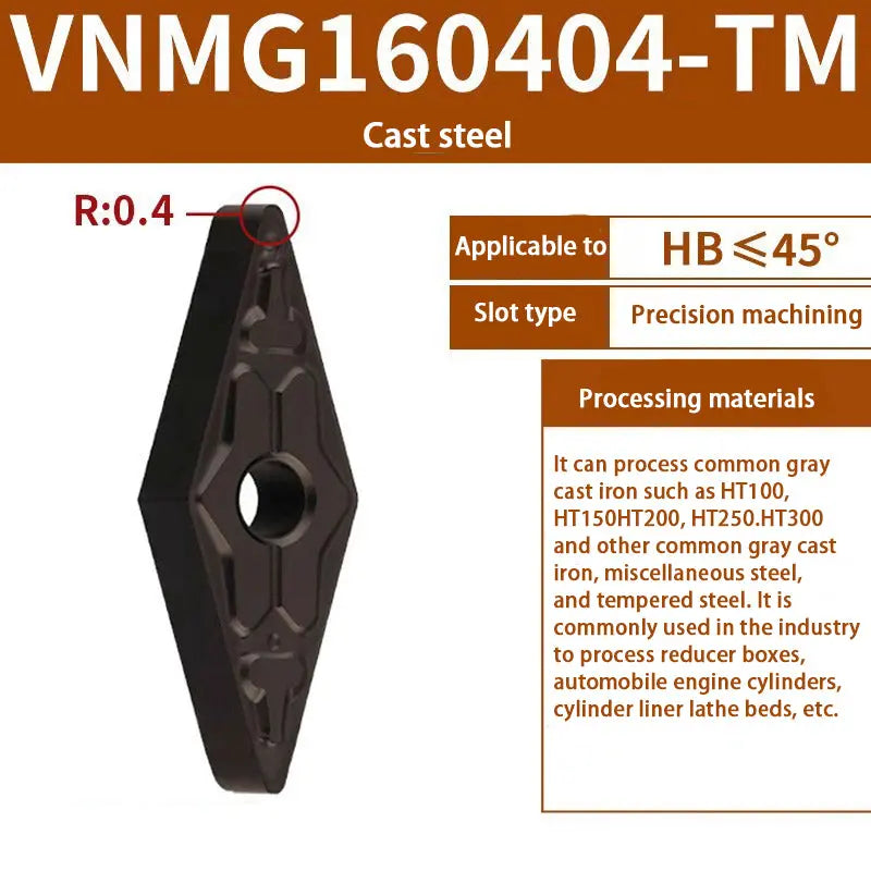 VNMG160408/08 Turning inserts Turning slotting diamond turning tools Shandong Denso Pricision Tools Co.,Ltd.