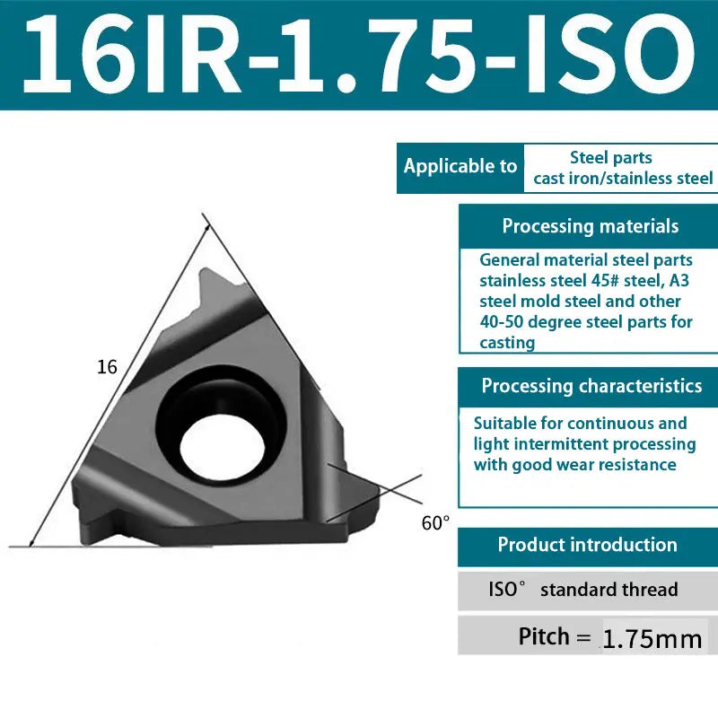 90-11IR/16IR internal thread blade steel blade head blade Universal internal thread turning blade Shandong Denso Pricision Tools Co.,Ltd.