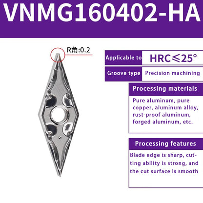 3001-VNMG turning blades for external circular aluminum parts with diamond-shaped tool holders Shandong Denso Pricision Tools Co.,Ltd.