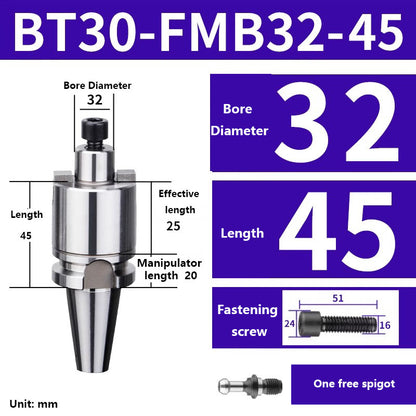 4004 BT30-FMB16/22/27/32/40 Metric Milling Tool Handle Lathe Face Milling Cutter Tool Holder