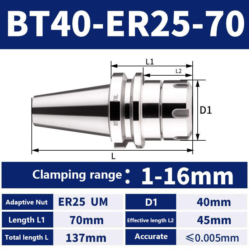 4002 BT40-ER11/16/20/25/32/40/50 Milling Tool Holder CNC Machining Center Spindle Tool Holder