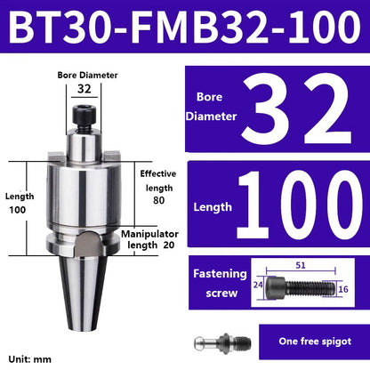 4004 BT30-FMB16/22/27/32/40 Metric Milling Tool Handle Lathe Face Milling Cutter Tool Holder