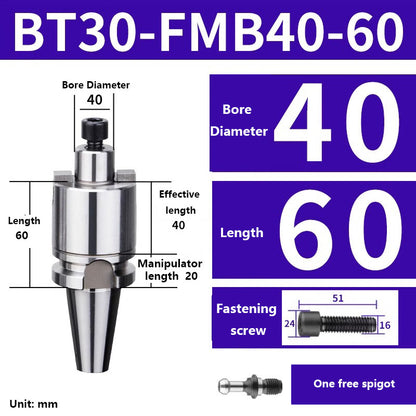 4004 BT30-FMB16/22/27/32/40 Metric Milling Tool Handle Lathe Face Milling Cutter Tool Holder