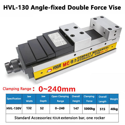 6 inch built-in hydraulic vise CNC flat vise bench vise milling machine strong hydraulic clamp precision double force