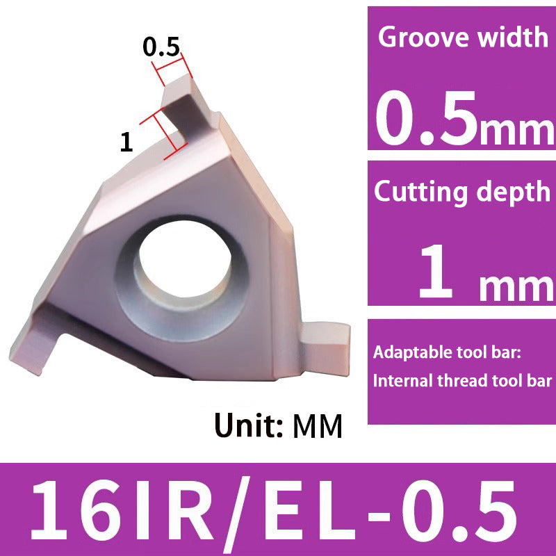 110-Circlip Groove Internal Cutting Blade CNC Knife Grain Flat Mount Grooving Blade 16IR/EL-1.0 Shandong Denso Pricision Tools Co.,Ltd.