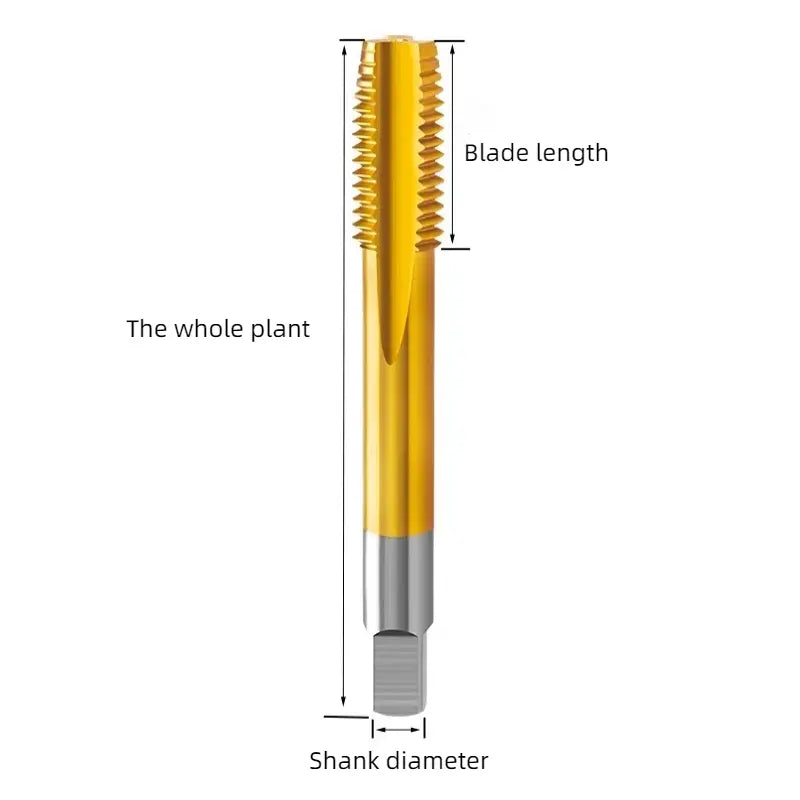 Straight Flute Taps Titanium Coated Thread Tap Drill Metric Hss Straight Fluted Machine Screw Tap Shandong Denso Pricision Tools Co.,Ltd.