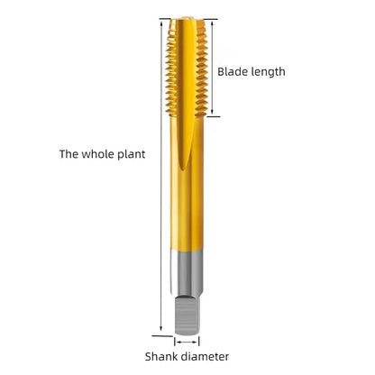 Straight Flute Taps Titanium Coated Thread Tap Drill Metric Hss Straight Fluted Machine Screw Tap Shandong Denso Pricision Tools Co.,Ltd.