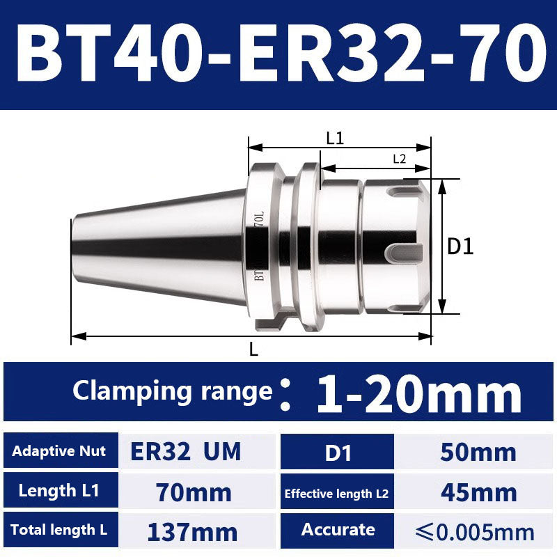 4002 BT40-ER11/16/20/25/32/40/50 Milling Tool Holder CNC Machining Center Spindle Tool Holder