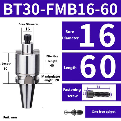 4004 BT30-FMB16/22/27/32/40 Metric Milling Tool Handle Lathe Face Milling Cutter Tool Holder