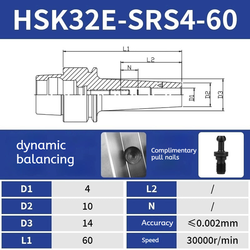10024 Heat Shrink tool holder Sintered HSK40E Back Pull Tool Holder Shandong Denso Pricision Tools Co.,Ltd.