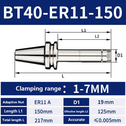 4002 BT40-ER11/16/20/25/32/40/50 Milling Tool Holder CNC Machining Center Spindle Tool Holder