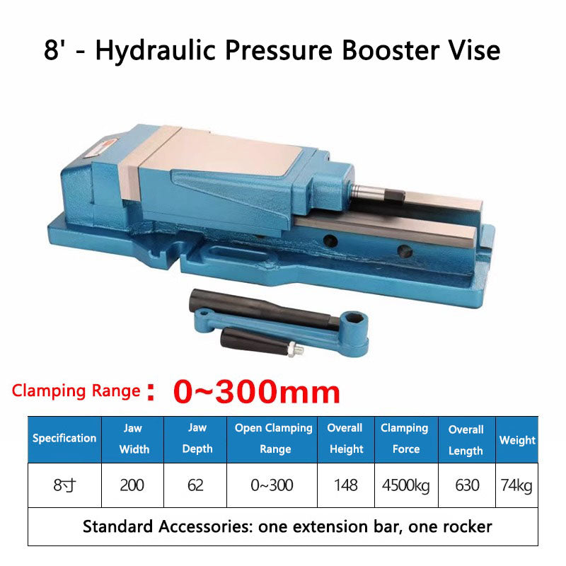 6 inch built-in hydraulic vise CNC flat vise bench vise milling machine strong hydraulic clamp precision double force