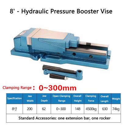 6 inch built-in hydraulic vise CNC flat vise bench vise milling machine strong hydraulic clamp precision double force