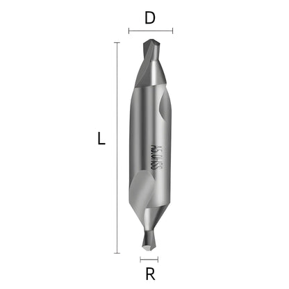 Type-A/B Straight flute spiral M35 cobalt center drill bit Shandong Denso Pricision Tools Co.,Ltd.