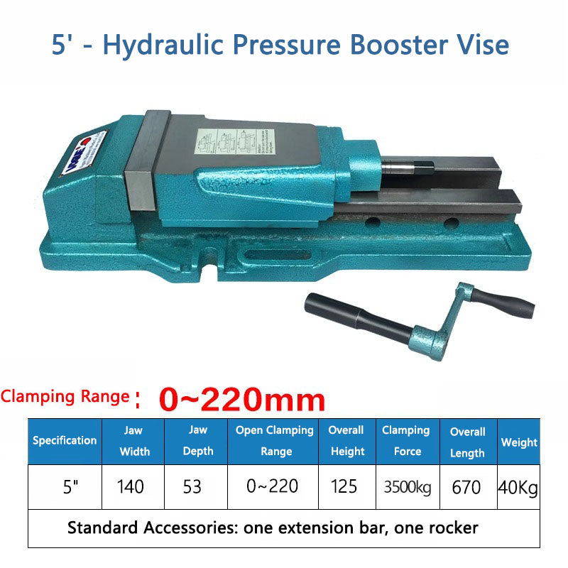 6 inch built-in hydraulic vise CNC flat vise bench vise milling machine strong hydraulic clamp precision double force