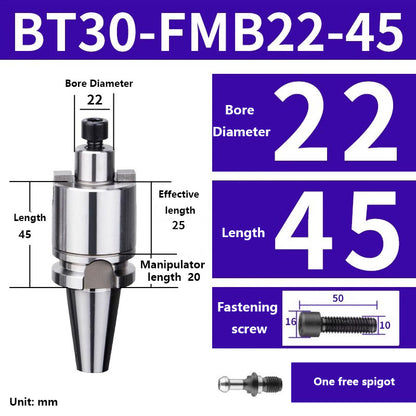 4004 BT30-FMB16/22/27/32/40 Metric Milling Tool Handle Lathe Face Milling Cutter Tool Holder