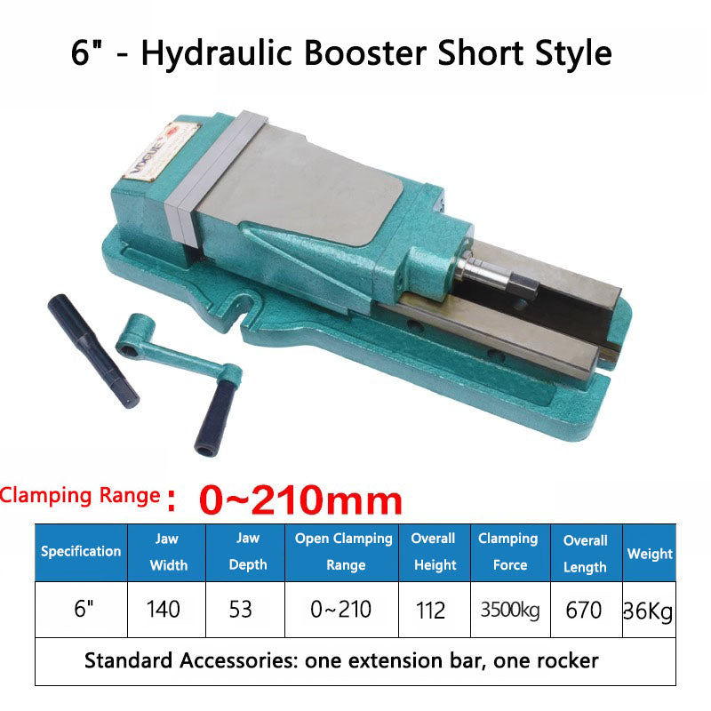 6 inch built-in hydraulic vise CNC flat vise bench vise milling machine strong hydraulic clamp precision double force