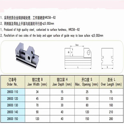 High Precision Machine Vise   Right Angle Vise Grinder CNC GAD Tongs For Surface Grinding Machine Shandong Denso Pricision Tools Co.,Ltd.