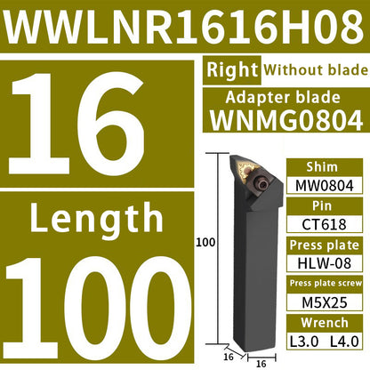 3020-External turning tool WWLNR2020K08/2525M08 lathe tool/peach-shaped turning tool bar rough turning