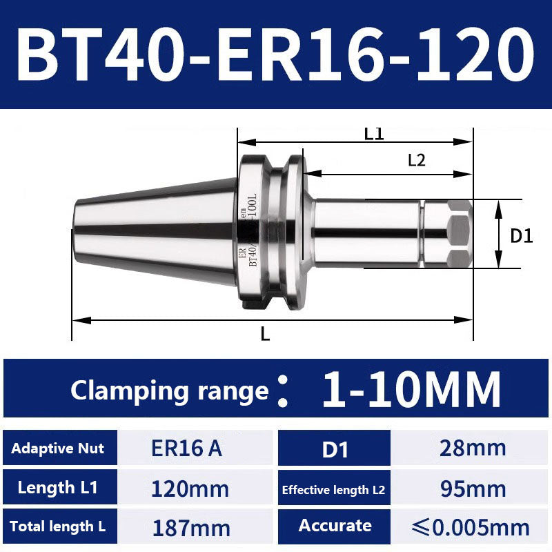 4002 BT40-ER11/16/20/25/32/40/50 Milling Tool Holder CNC Machining Center Spindle Tool Holder