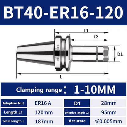 4002 BT40-ER11/16/20/25/32/40/50 Milling Tool Holder CNC Machining Center Spindle Tool Holder