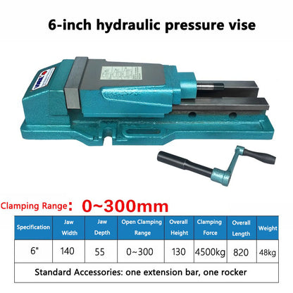 6 inch built-in hydraulic vise CNC flat vise bench vise milling machine strong hydraulic clamp precision double force