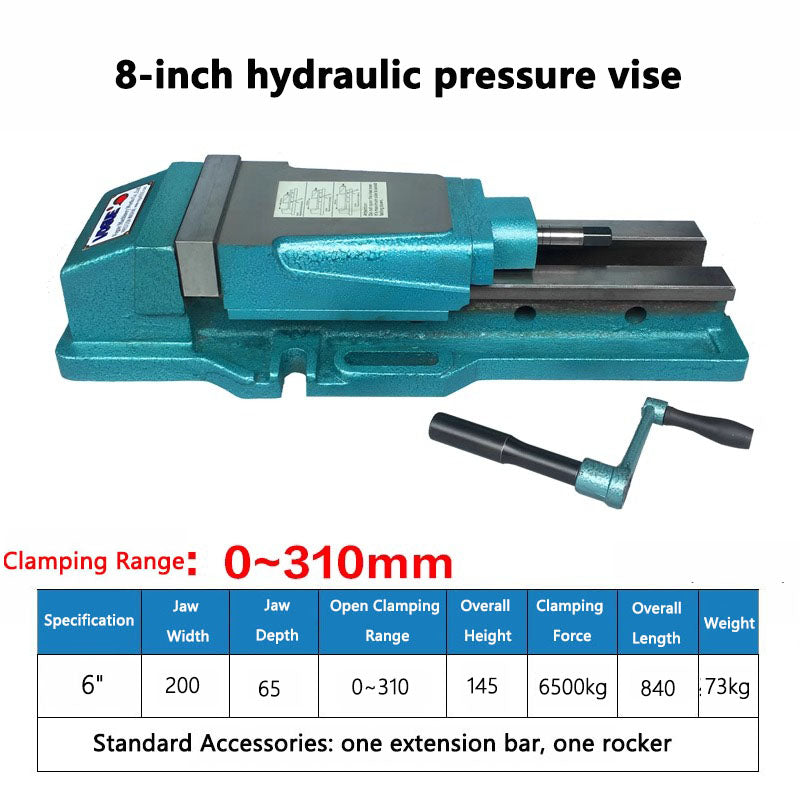 6 inch built-in hydraulic vise CNC flat vise bench vise milling machine strong hydraulic clamp precision double force