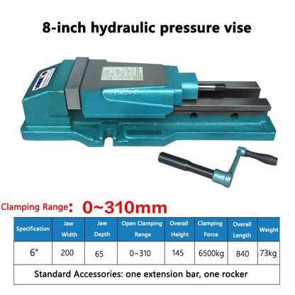 6 inch built-in hydraulic vise CNC flat vise bench vise milling machine strong hydraulic clamp precision double force