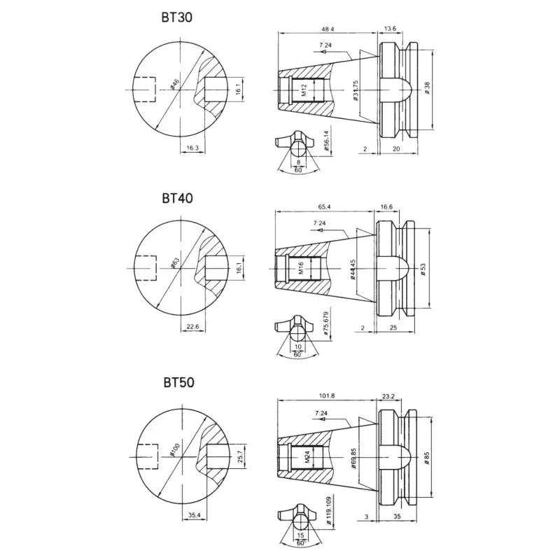BT30-ER11/16/20/25/32/40 Milling Tool Holder CNC Machining Center Spindle Tool Holder Shandong Denso Pricision Tools Co.,Ltd.