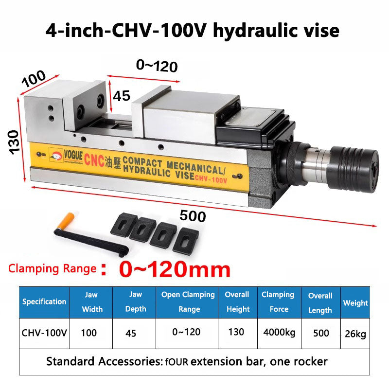 6 inch built-in hydraulic vise CNC flat vise bench vise milling machine strong hydraulic clamp precision double force