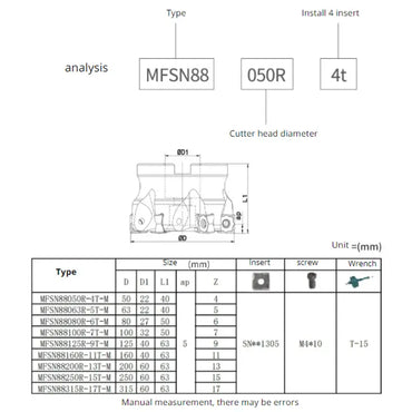 China produces CNC tools Save 90% of costs Customizable MFSN 88° Milling Cutter Fast Feed Face Milling Cutter Indexable Tools (for SNMU carbide milling insert) Shandong Denso Pricision Tools Co.,Ltd.