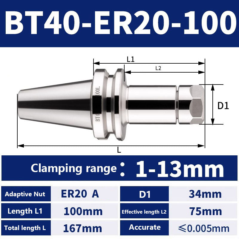 4002 BT40-ER11/16/20/25/32/40/50 Milling Tool Holder CNC Machining Center Spindle Tool Holder