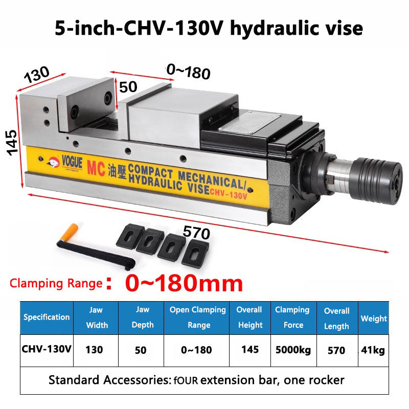 6 inch built-in hydraulic vise CNC flat vise bench vise milling machine strong hydraulic clamp precision double force