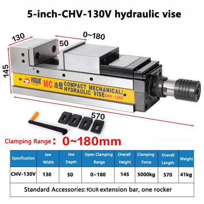 6 inch built-in hydraulic vise CNC flat vise bench vise milling machine strong hydraulic clamp precision double force