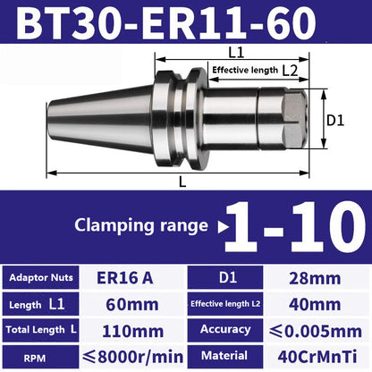 4001 BT30-ER11/16/20/25/32/40 Milling Tool Holder CNC Machining Center Spindle Tool Holder Shandong Denso Pricision Tools Co.,Ltd.