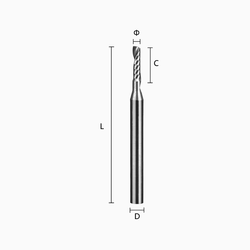 Single flute end mill spiral milling cutter supports non-standard customization Shandong Denso Pricision Tools Co.,Ltd.
