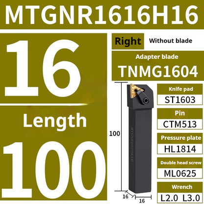 3039-External turning tool bar MTGNR2020K16/2525M16 triangular external turning tool bar/lathe tool