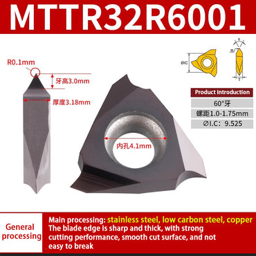 93-Vertical thread blade Swiss machine wire picking triangular thread blade MTTR Shandong Denso Pricision Tools Co.,Ltd.