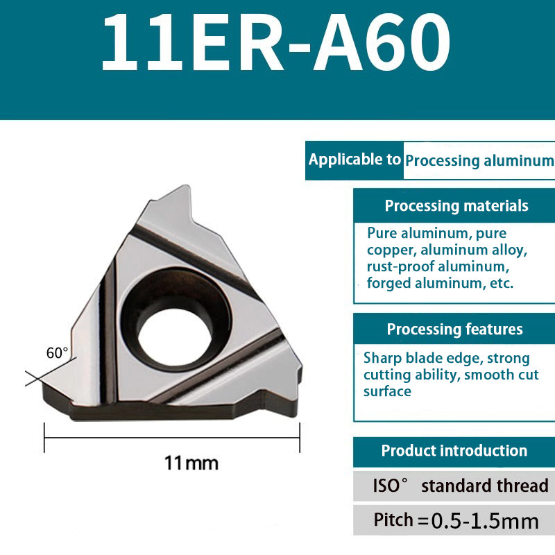 92-External thread inserts, large pitch, British 55-degree external thread turning inserts - aluminum parts processing Shandong Denso Pricision Tools Co.,Ltd.