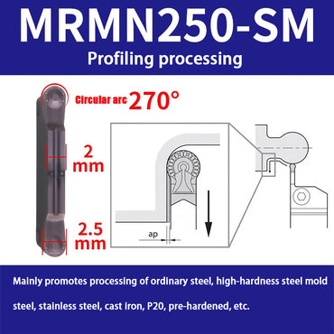 106-CNC circular grooving blade MRMN250 300 400 600-SM contoured round head cutting blade Shandong Denso Pricision Tools Co.,Ltd.